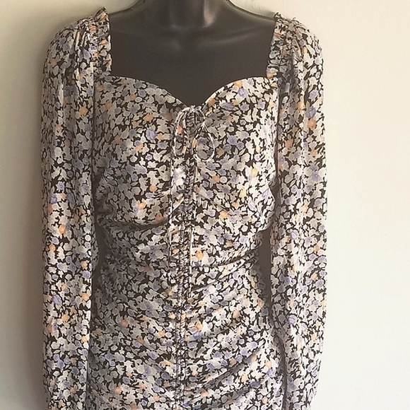 FORE Ruched Floral Mini Dress - Picture 6 of 7